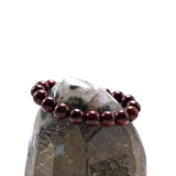 Bloodstone Jade Buddha Beads Bracelet for Peace with Gift