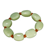 Natural Chalcedony Hetian Jade Beads Bracelet Gift