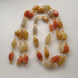 Natural Chalcedony Jade Beads Bracelets Sweater Chain for Men Women