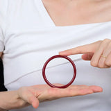 Red Cinnabar Jade Bangle Round Bar Jadeite Bangle Light Red Jade Bracelet