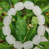 Hand-carved Hetian Chalcedony Jade Bead Bracelets for Couples