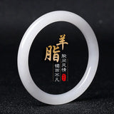 Natural Jade Bangle Round Bar for Women