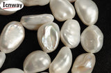 Natural Reborn Keshi Pearl 8-10mm Baroque for Jewelry Making 15in