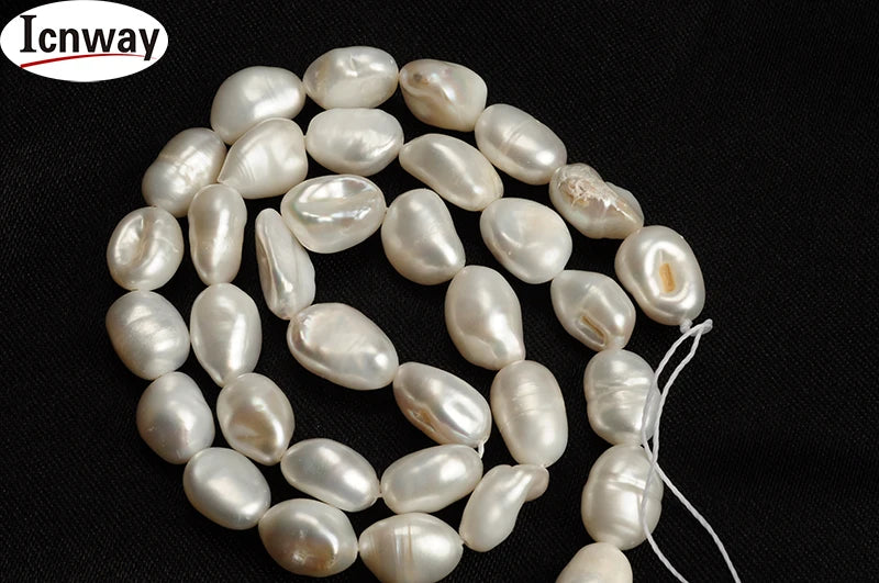 Natural Reborn Keshi Pearl 8-10mm Baroque for Jewelry Making 15in