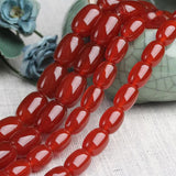 Natural Red Agate Beads Loose Gemstone Beads for Bracelet DIY