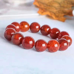 Red Agate Ice Seed Phoenix Blood Longlin Agate Bracelet