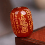Red Agate Heart Sutra Bracelets for Couples