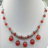 Red Jadeite Heart Pendant Silver Necklace Tibetan Cross Amulet Keychain