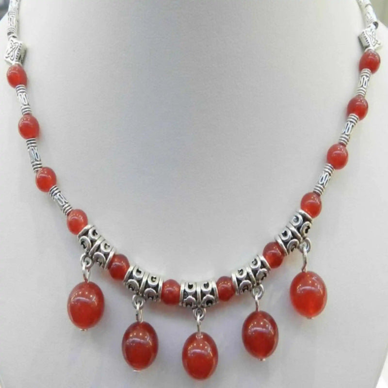 Red Jadeite Heart Pendant Silver Necklace Tibetan Cross Amulet Keychain