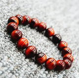 Red Tiger Eye Stone Bracelet Men Women Opal Jewelry