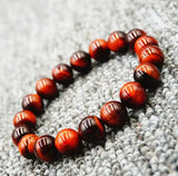 Red Tiger Eye Stone Bracelet Men Women Opal Jewelry