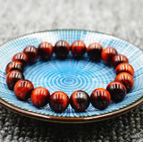 Red Tiger Eye Stone Bracelet Men Women Opal Jewelry
