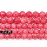 Natural Rhodolite Round Loose Beads DIY Bracelet Semi-Finished Jewelry