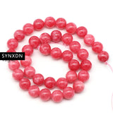 Natural Rhodolite Round Loose Beads DIY Bracelet Semi-Finished Jewelry