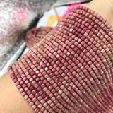 Faceted 3-3.5mm Rhodochrosite Cube Beads for Jewelry Making