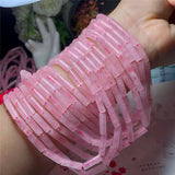 Rose Crystal Gemstone Beads 13*4mm Cylinder Spacer Beads