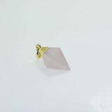 Rose Quartz Pyramid Healing Pendant for Women