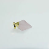 Rose Quartz Pyramid Healing Pendant for Women