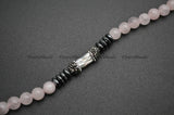 Rose Quartz Beaded Necklace Party Jewelry Gift