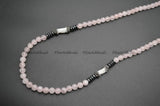 Rose Quartz Beaded Necklace Party Jewelry Gift