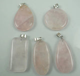 Rose Quartz Gem Stone for DIY Necklace Pendant Jewelry Making 10Pcs/lot
