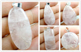 Rose Quartz Gem Stone for DIY Necklace Pendant Jewelry Making 10Pcs/lot