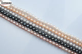 9-10mm Freshwater Pearl Pink Lavender Gray 15in DIY Set