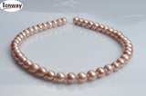 9-10mm Freshwater Pearl Pink Lavender Gray 15in DIY Set
