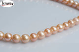 9-10mm Freshwater Pearl Pink Lavender Gray 15in DIY Set