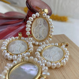 17mm Freshwater Pearl Charm Pendant for Jewelry Making