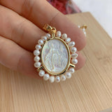 17mm Freshwater Pearl Charm Pendant for Jewelry Making