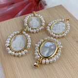 17mm Freshwater Pearl Charm Pendant for Jewelry Making