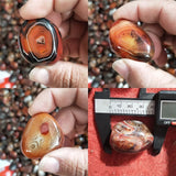Natural Sardonyx Stripes Yuhua Stone Handle Pendant Necklace