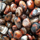 Natural Sardonyx Stripes Yuhua Stone Handle Pendant Necklace