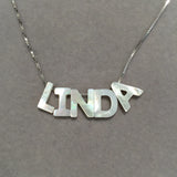 Sea Shell Alphabet Pendant Necklace 925 Sterling Silver Chain