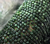 Seraphinite Faceted Cube Stone Bead for Jewelry Making