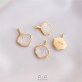 14K Shell Fan Pendant for DIY Necklace