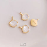 14K Shell Fan Pendant for DIY Necklace