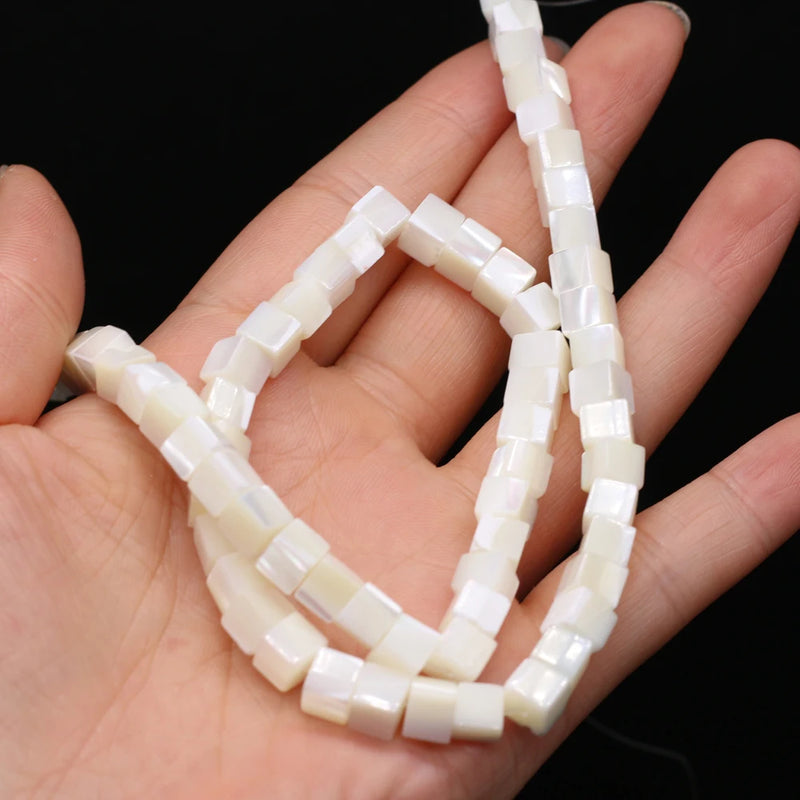 Natural Shell Beads Square Shape Loose Beads for Jewelry Making DIY