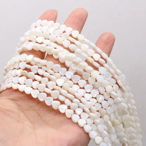 Mother of Pearl Heart Shape Shell Beads for Jewelry Making
