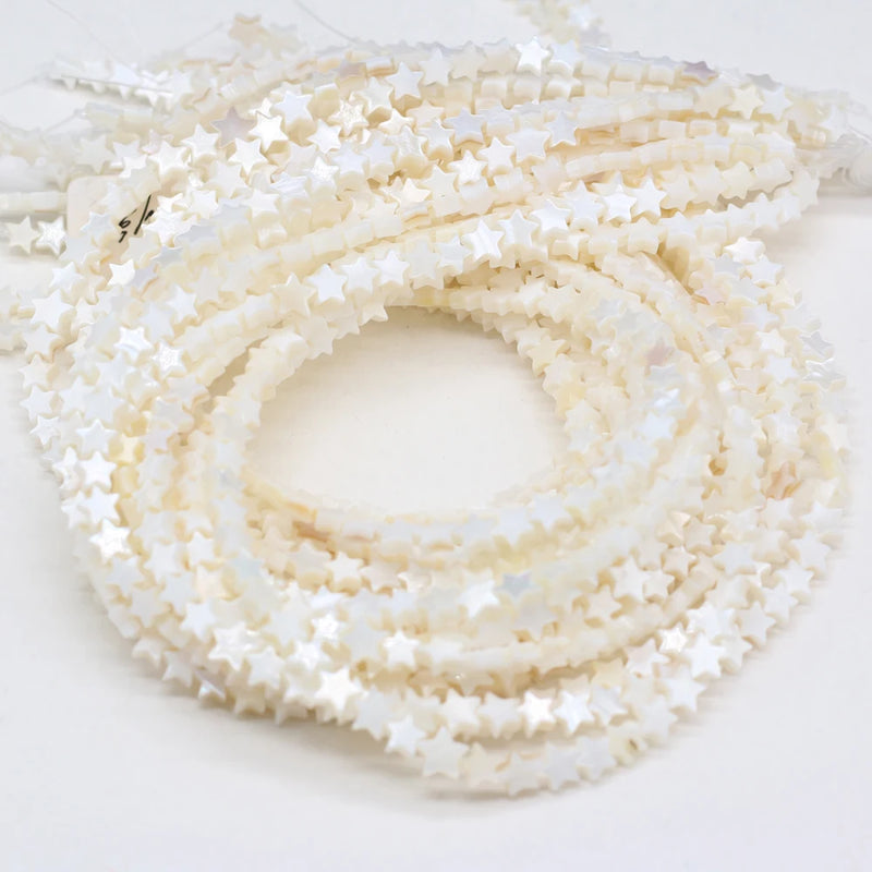 Mother of Pearl Pentacle Shape Shell Beads for Jewelry Making