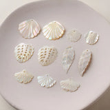 Natural Shell Ginkgo Leaf Pendant DIY Accessories