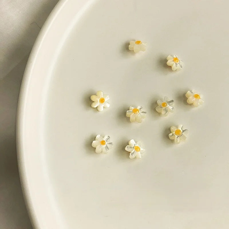 Natural Shell Daisy Beads for DIY Bracelet Necklace