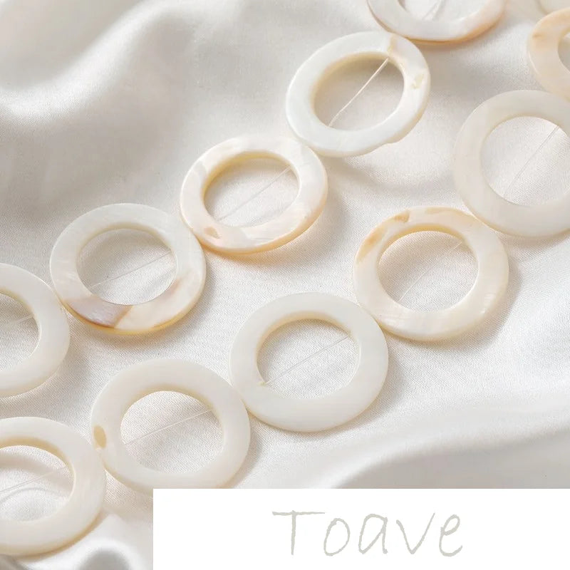 Natural Shell Hollow Straight Hole DIY Earrings Material