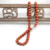 Red Bian Stone Necklace 8mm for Men and Women