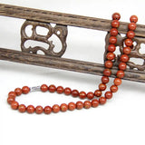 Red Bian Stone Necklace 8mm for Men and Women