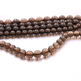 Smoky Quartz Stone Beads Round Loose Gemstone 15inches