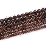 Smoky Quartz Stone Beads Round Loose Gemstone 15inches