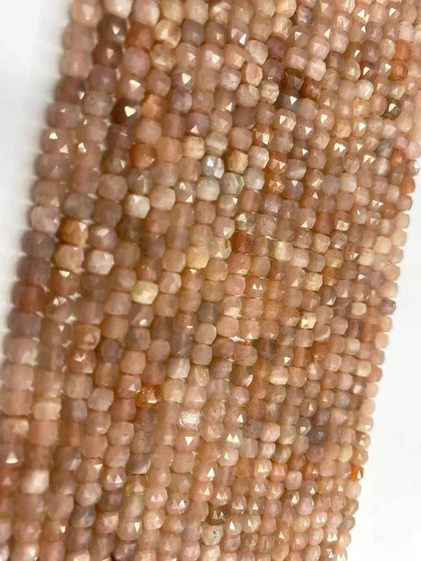 4.5x4.5 Natural Solar Stone Square Cut Gem for Jewelry Making DIY