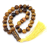 12mm Yellow Agate Beads 33 Rosary Islamic Muslim Tasbih Allah Bracelet